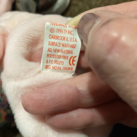 TY Beanie Baby “Origiinal” Hoppity the pink rabbit - Picture 9 of 9